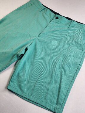 Faded Glory Mens 40 Utility Shorts Teal Green Quick Dry Poly Blend Amphibian
